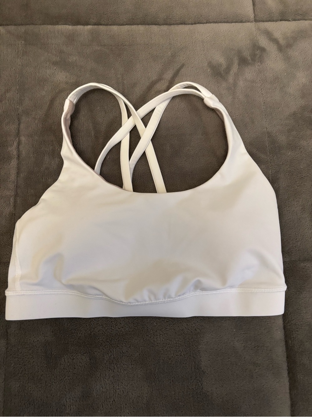 lululemon athletica White Crisscross Back Sports Bra